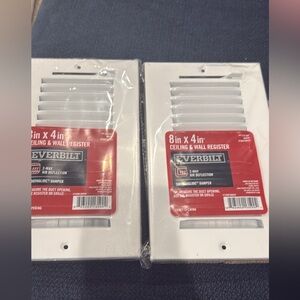 Everbilt
8 in. x 4 in. 2-Way Steel Wall/Ceiling Register in White‎